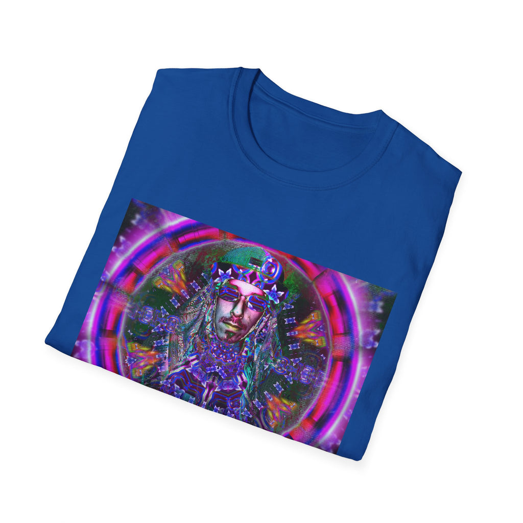 Pirate Portal T-Shirt — Cosmic Mandala Face Design