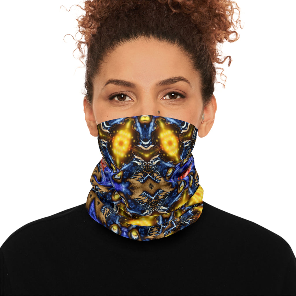 Dragon Eyes Neck Gaiter — Vibrant Geometric Face & Neck Tube