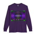 Cybersoul Eye Telekatron Long Sleeve Tee — Neon Purple Green Abstract Graphic