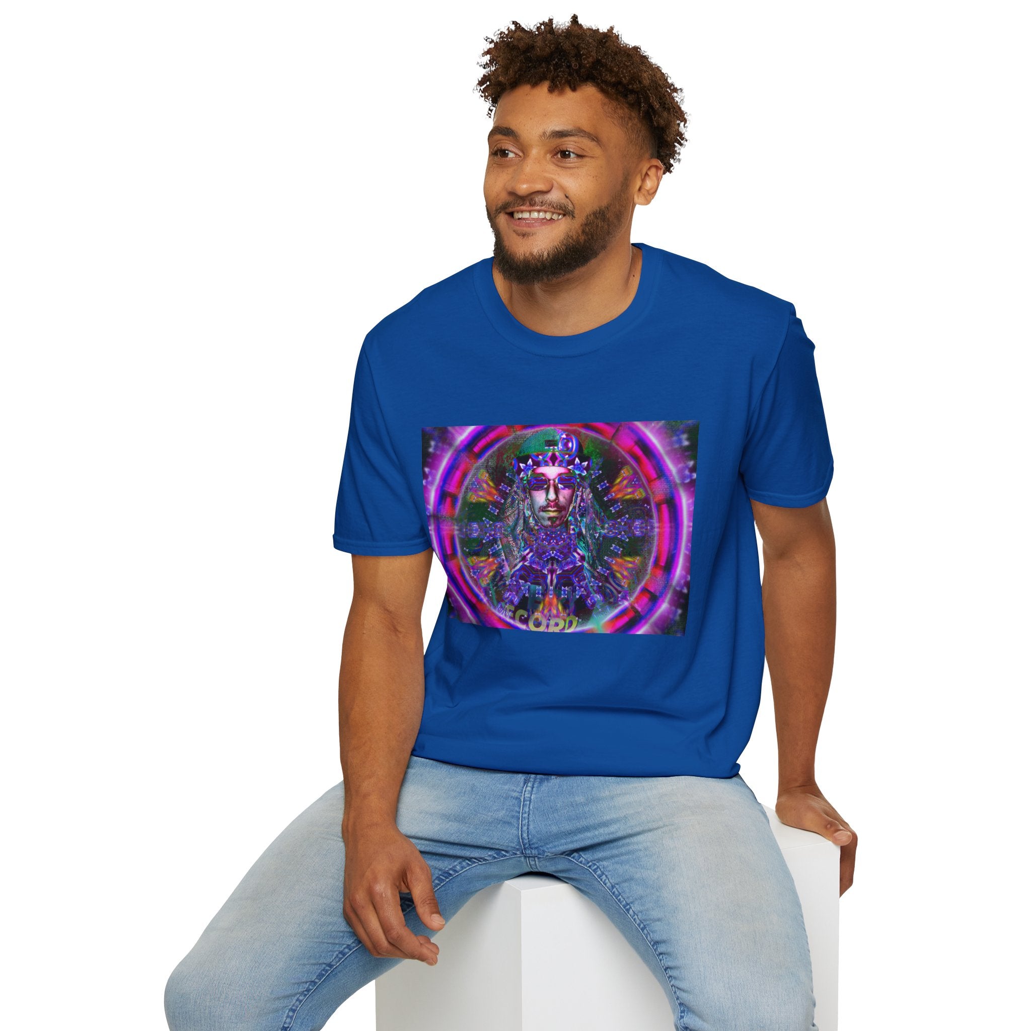 Pirate Portal T-Shirt — Cosmic Mandala Face Design