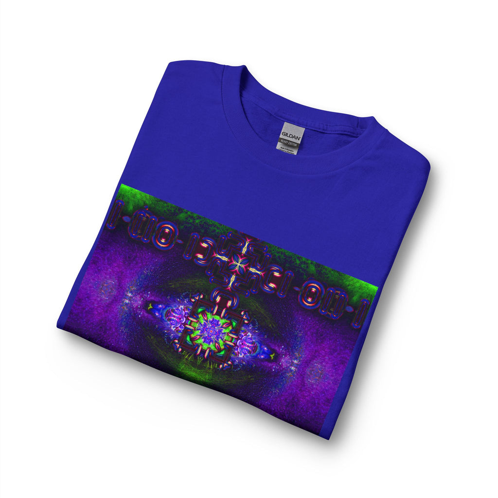 Cybersoul Eye Telekatron Long Sleeve Tee — Neon Purple Green Abstract Graphic