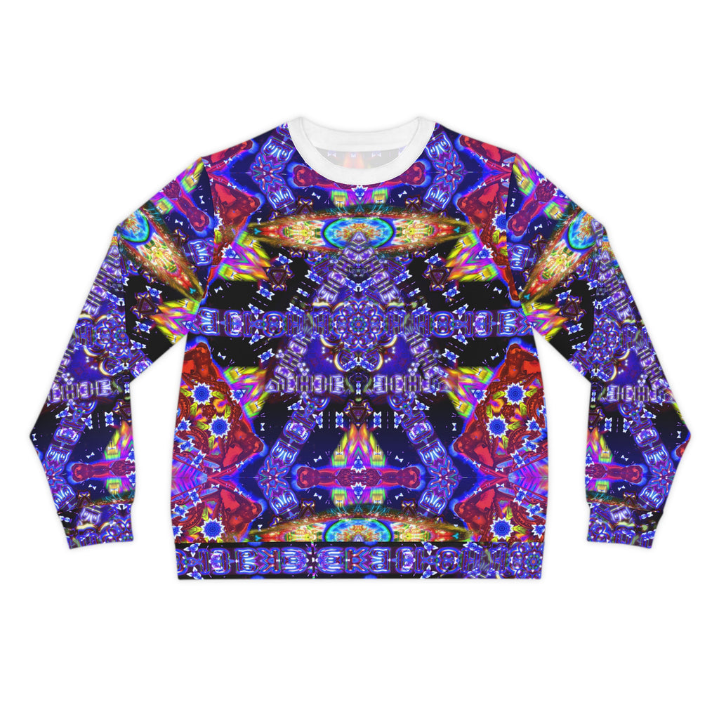 Cybersoul Eye Language — Vibrant All-Over-Print Lightweight Crewneck