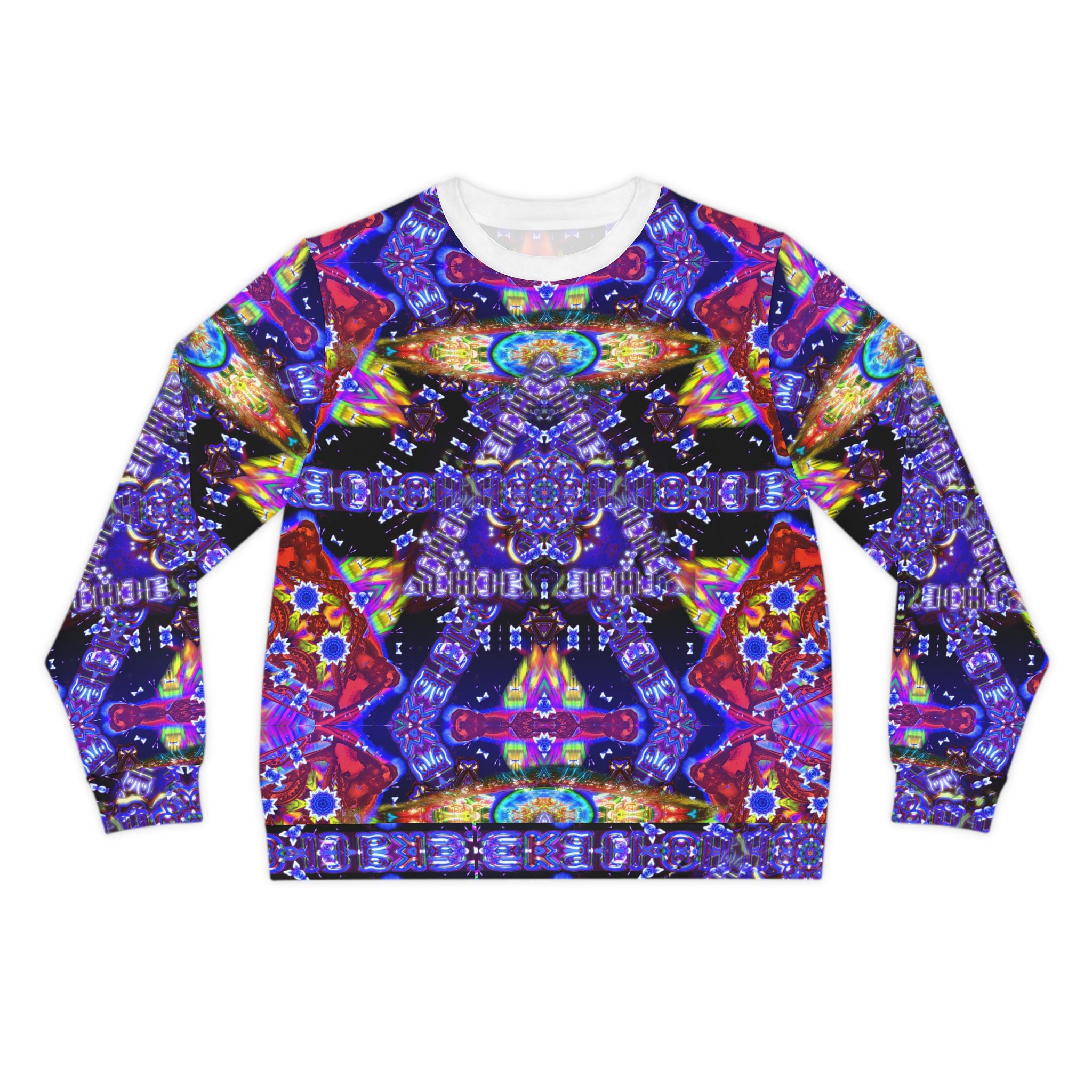Cybersoul Eye Language — Vibrant All-Over-Print Lightweight Crewneck