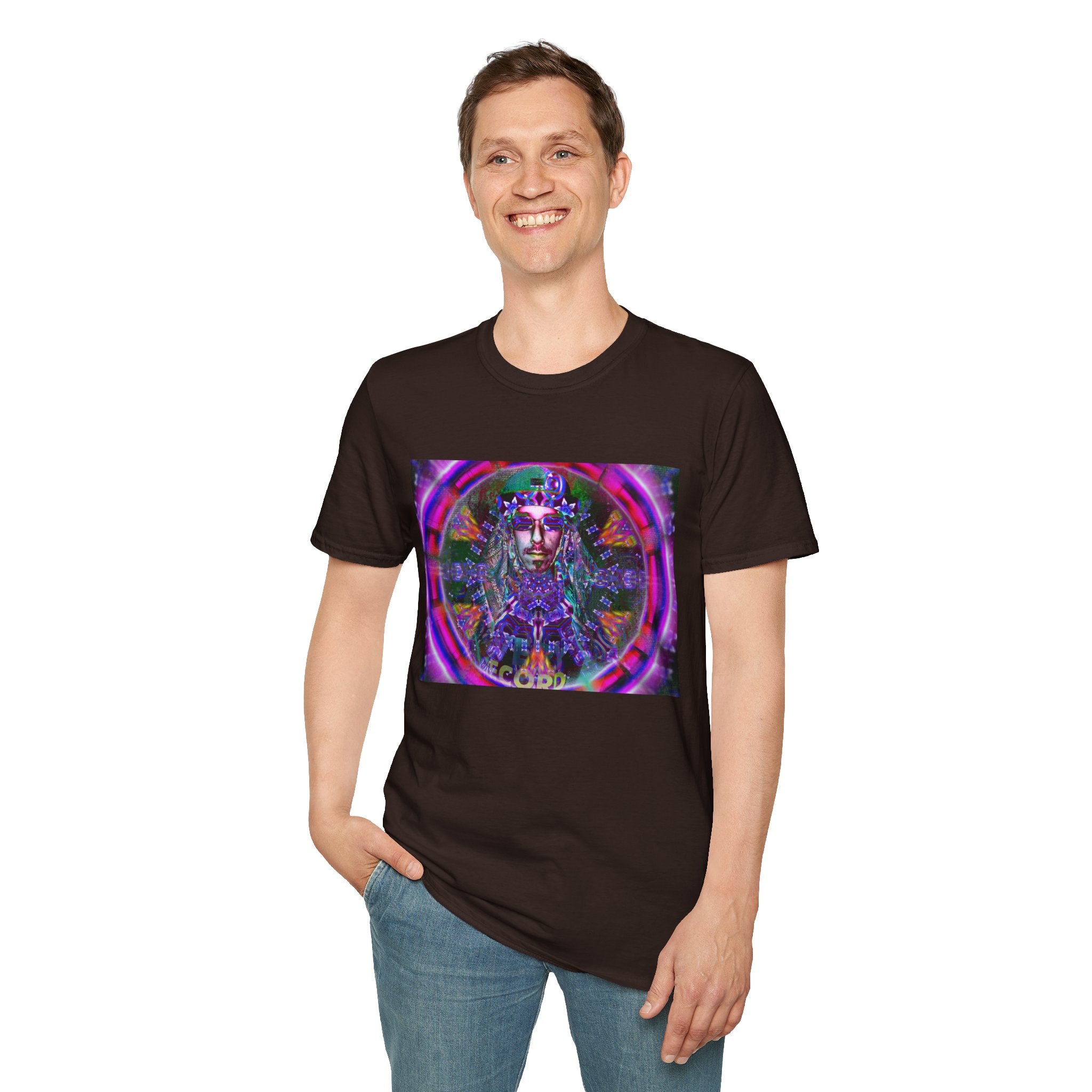 Pirate Portal T-Shirt — Cosmic Mandala Face Design