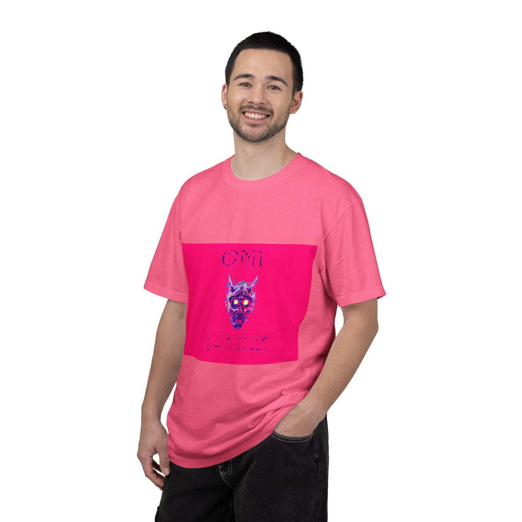 Oni Demon Skull T-Shirt (Simple)— Neon Japanese Mask Graphic Tee