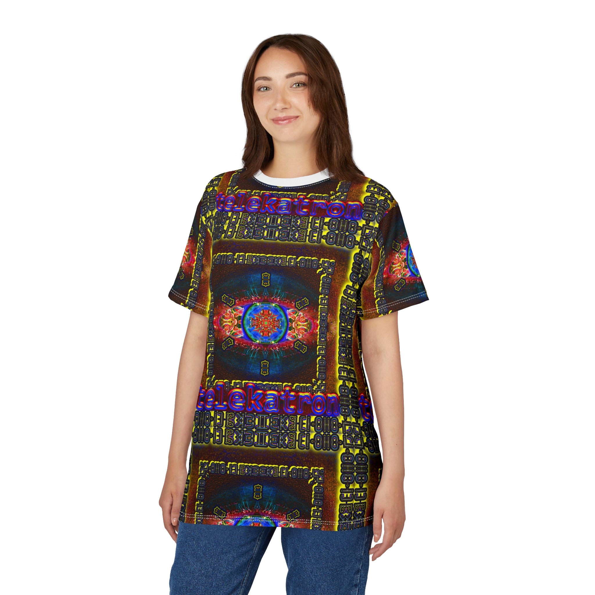 Cryptoeye Tee — 'telekatron' Graphic All-Over Print Shirt