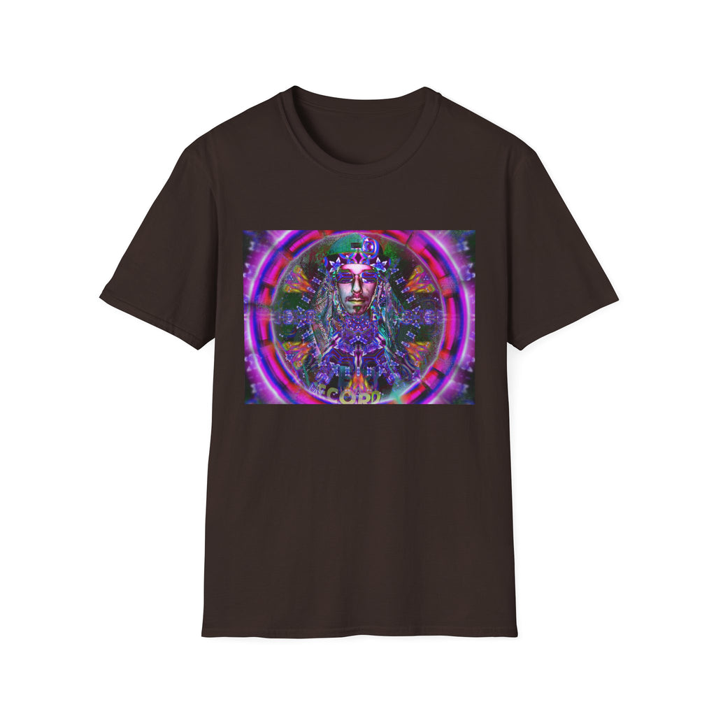 Pirate Portal T-Shirt — Cosmic Mandala Face Design