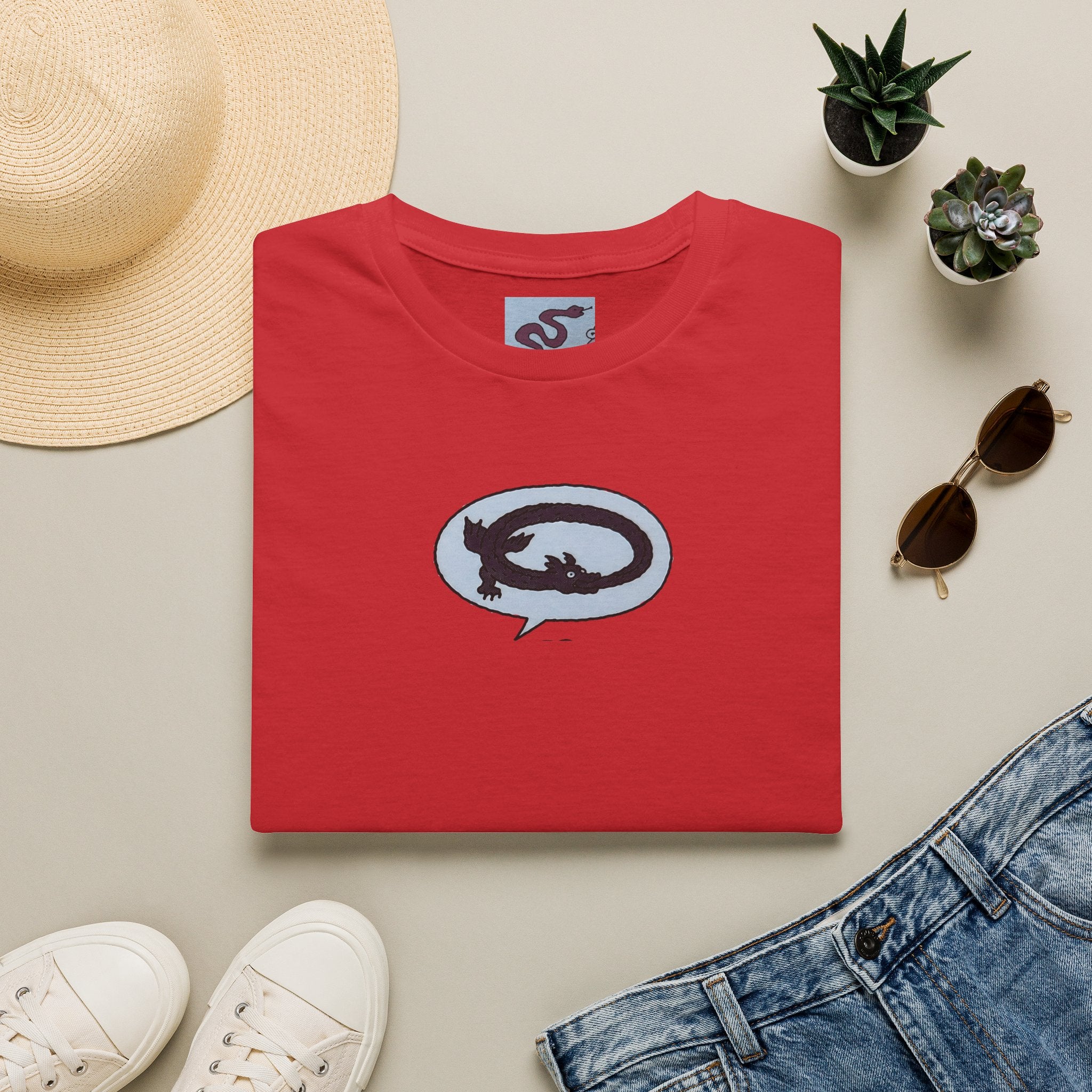 Funny ouroboros T‑Shirt — Cute Amphibian Graphic Tee
