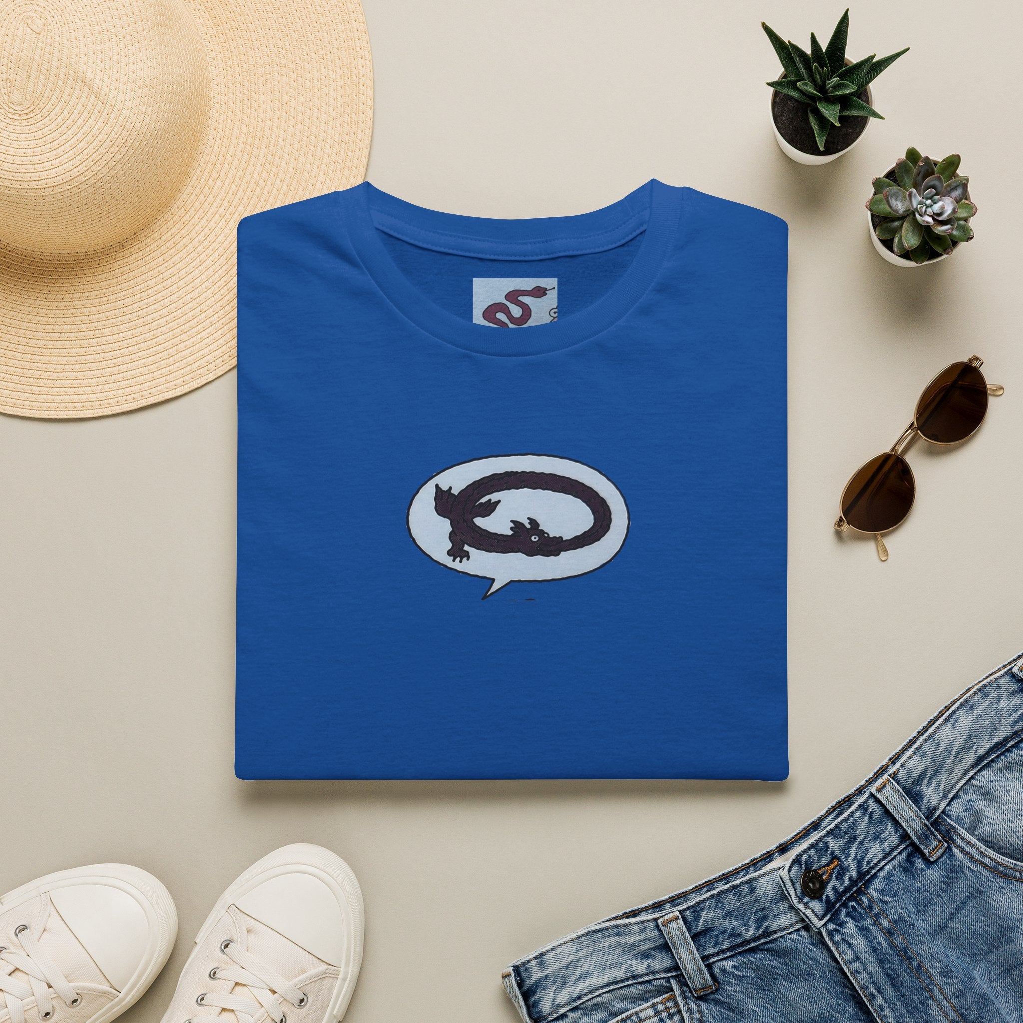 Funny ouroboros T‑Shirt — Cute Amphibian Graphic Tee