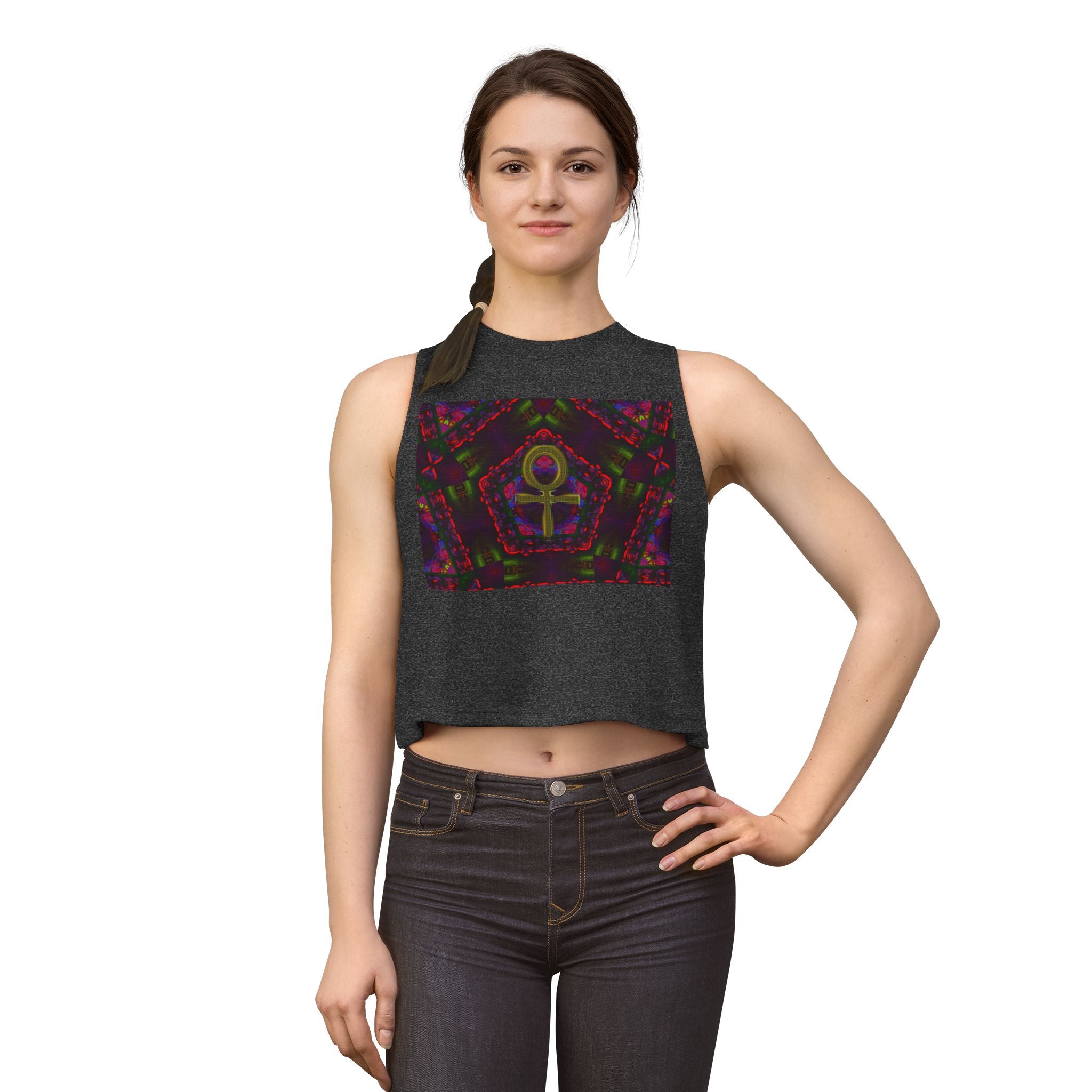 Womans Venus Crop Top (ver2)— Women's Spiritual Symbol Graphic Tank