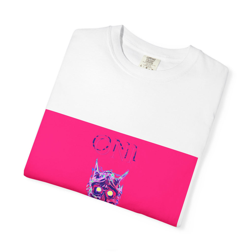 Oni Demon Skull T-Shirt (Simple)— Neon Japanese Mask Graphic Tee