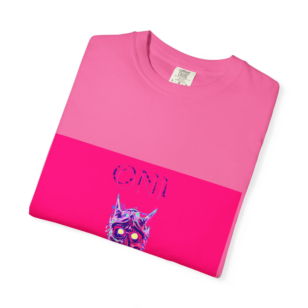 Oni Demon Skull T-Shirt (Simple)— Neon Japanese Mask Graphic Tee