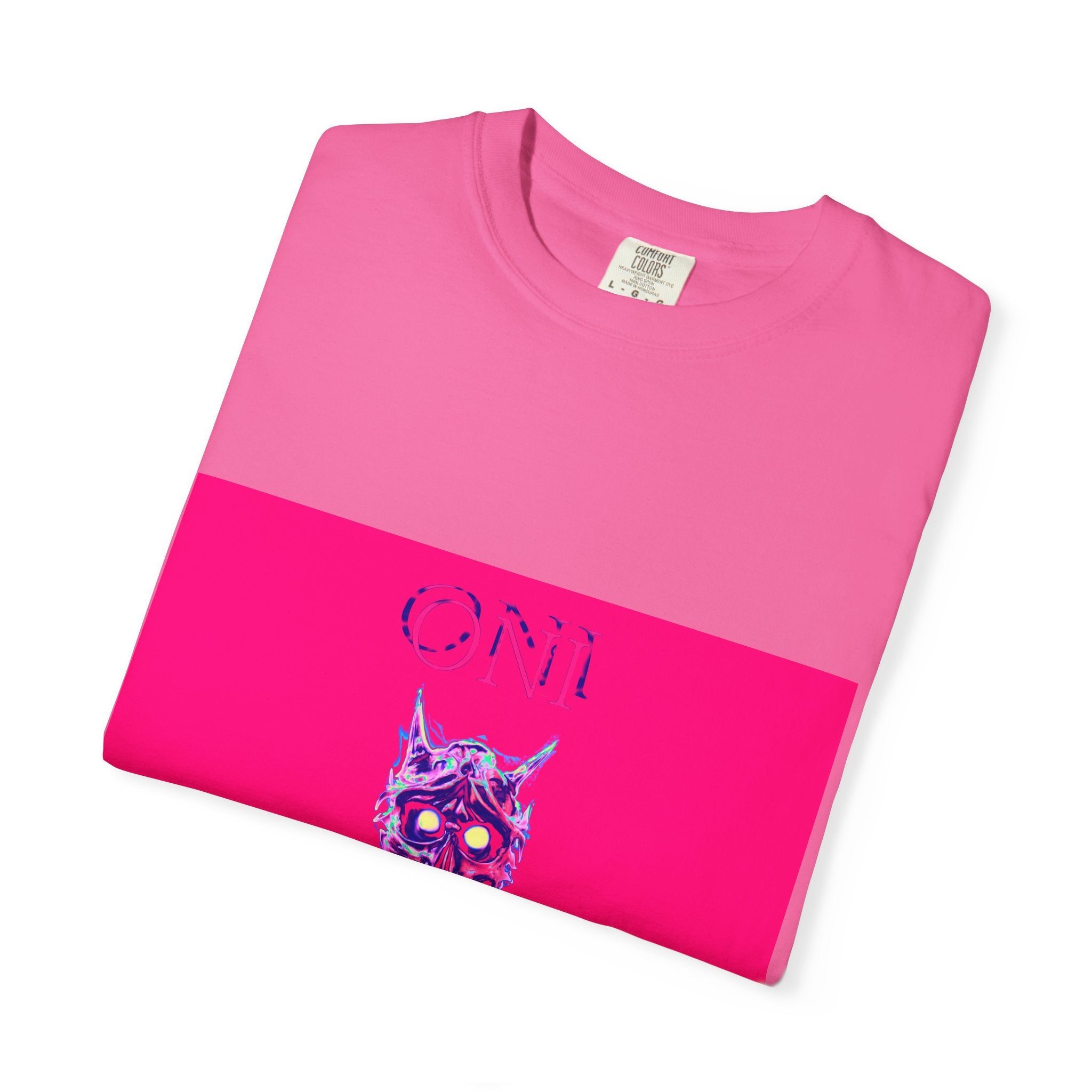 Oni Demon Skull T-Shirt (Simple)— Neon Japanese Mask Graphic Tee