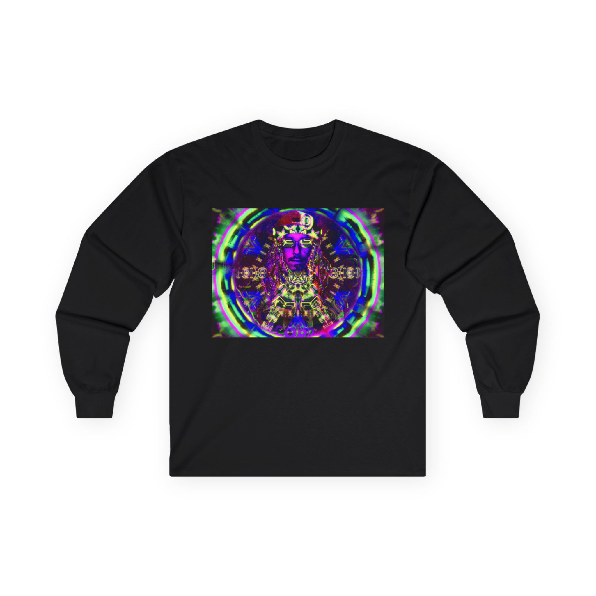 Pirate Portal (Nigh vision edition) Long Sleeve Tee — 'Peace' Trippy Graphic