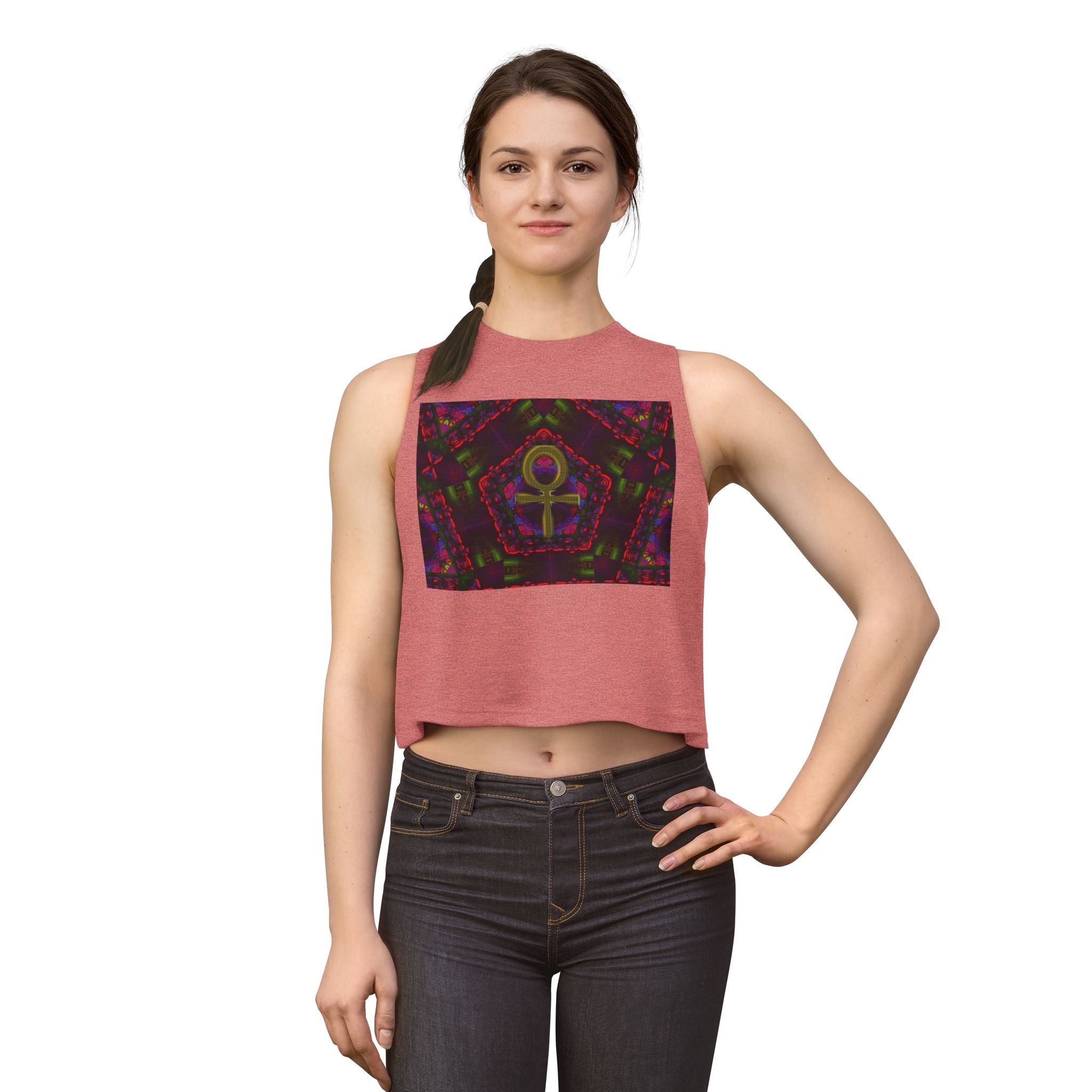 Womans Venus Crop Top (ver2)— Women's Spiritual Symbol Graphic Tank