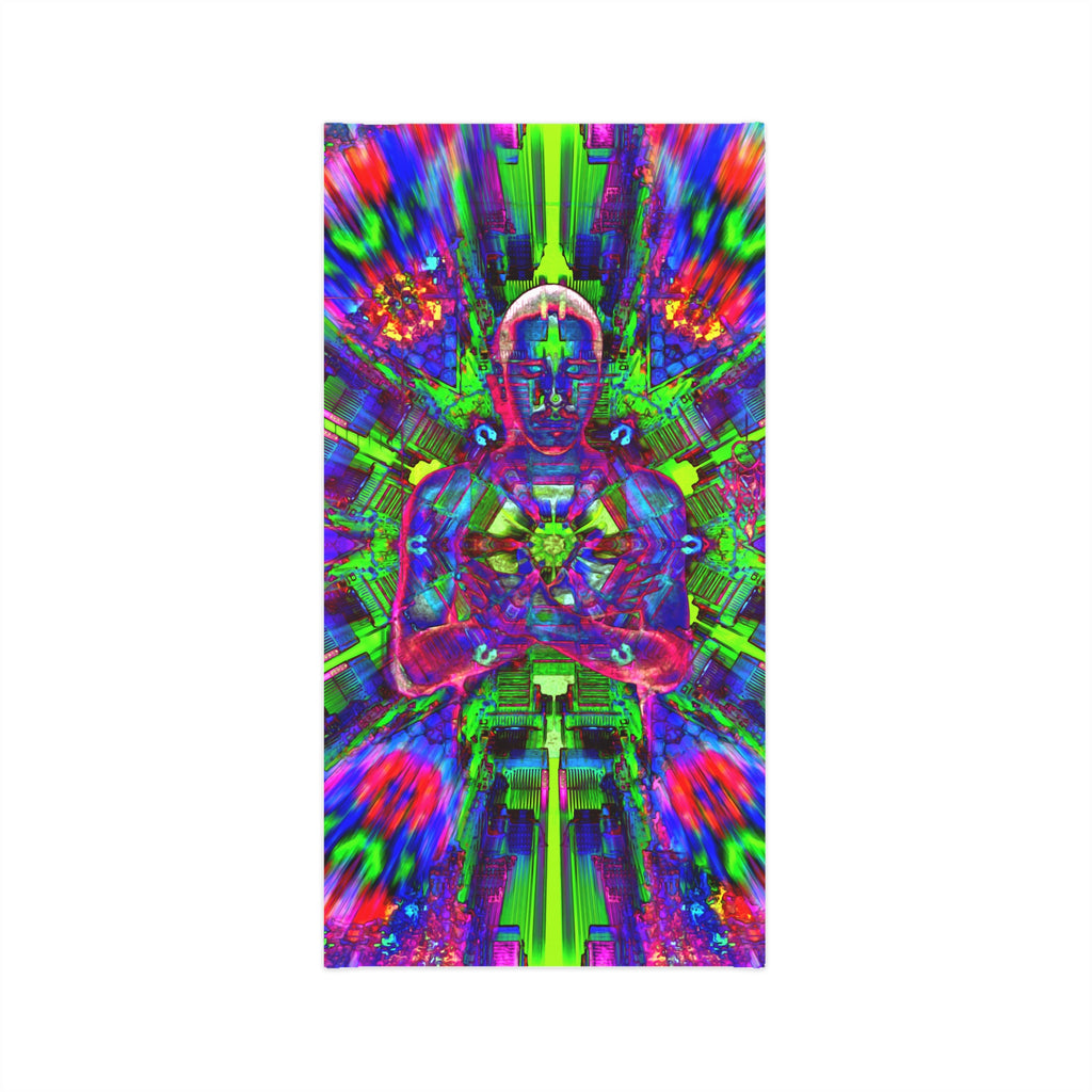 O.G. Phoenix (AZ) Heart Psychedelic Buddha Neck Gaiter - Neon Trippy Face Mask Scarf