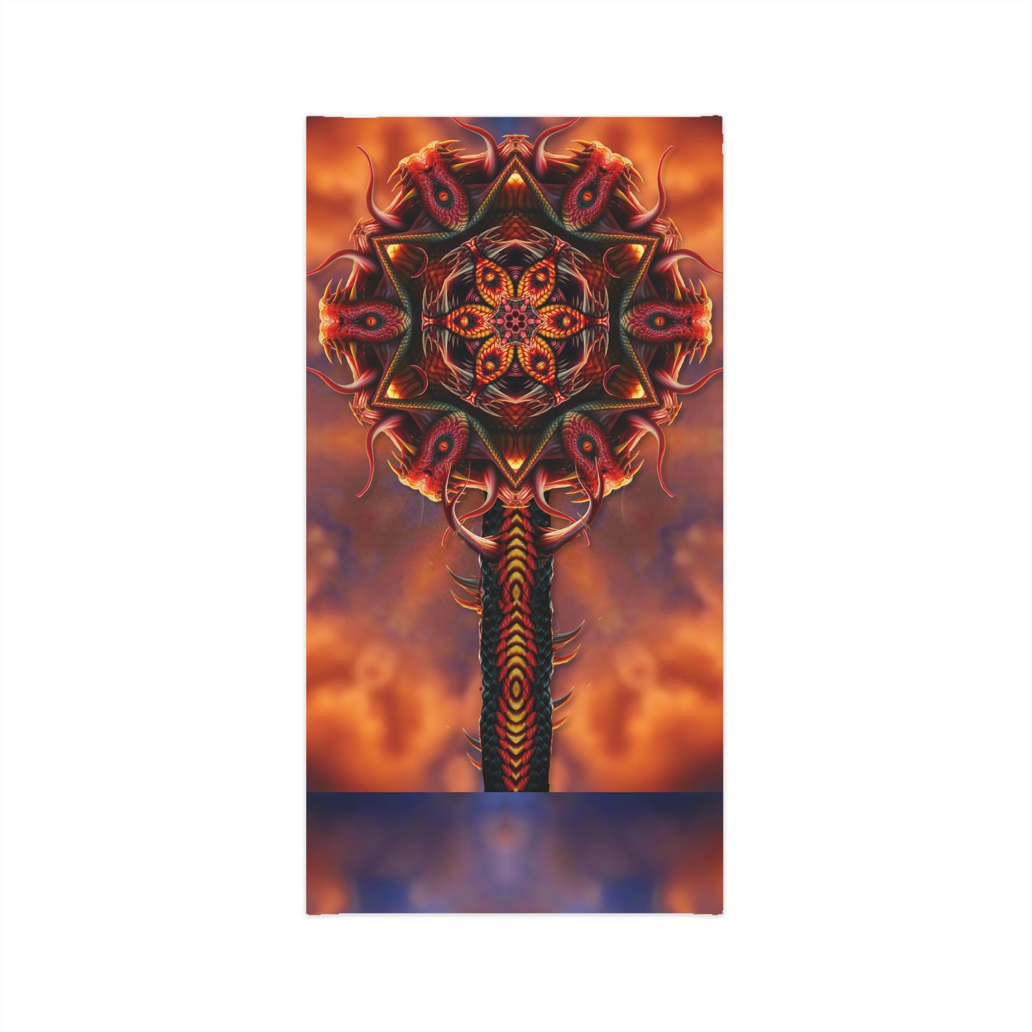 Serpent Bloom Neck Gaiter — Boho Festival Face Covering