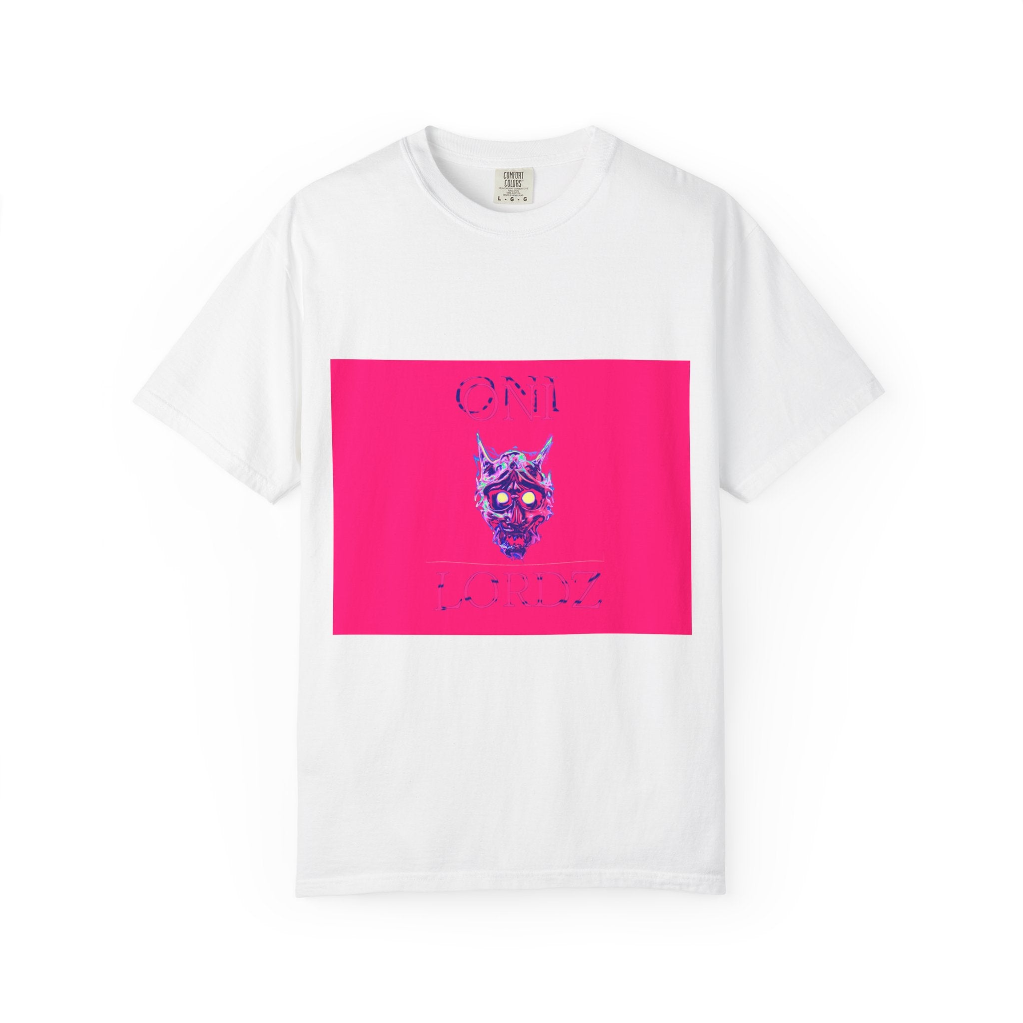 Oni Demon Skull T-Shirt (Simple)— Neon Japanese Mask Graphic Tee