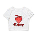 Empathy Weapon Heart Crop Tee — Red Heart Graphic Women’s Crop Top