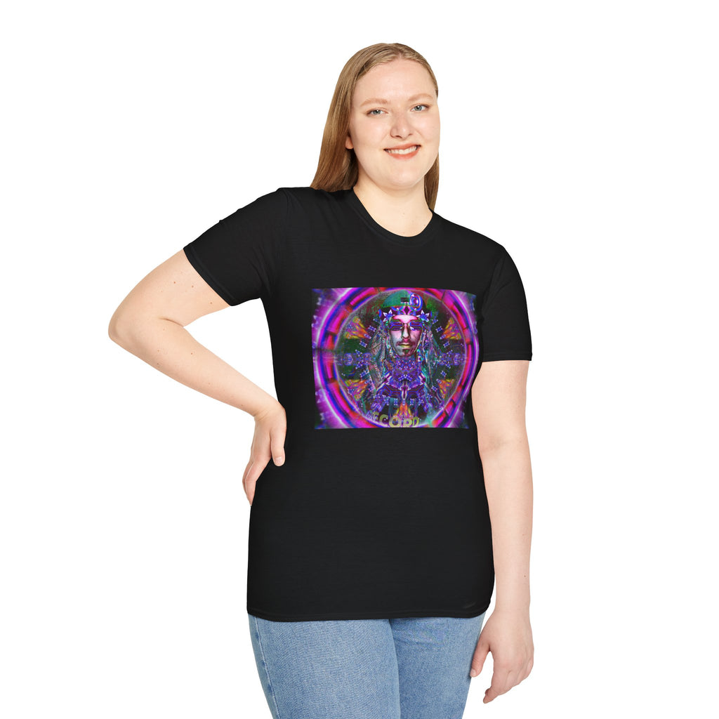 Pirate Portal T-Shirt — Cosmic Mandala Face Design
