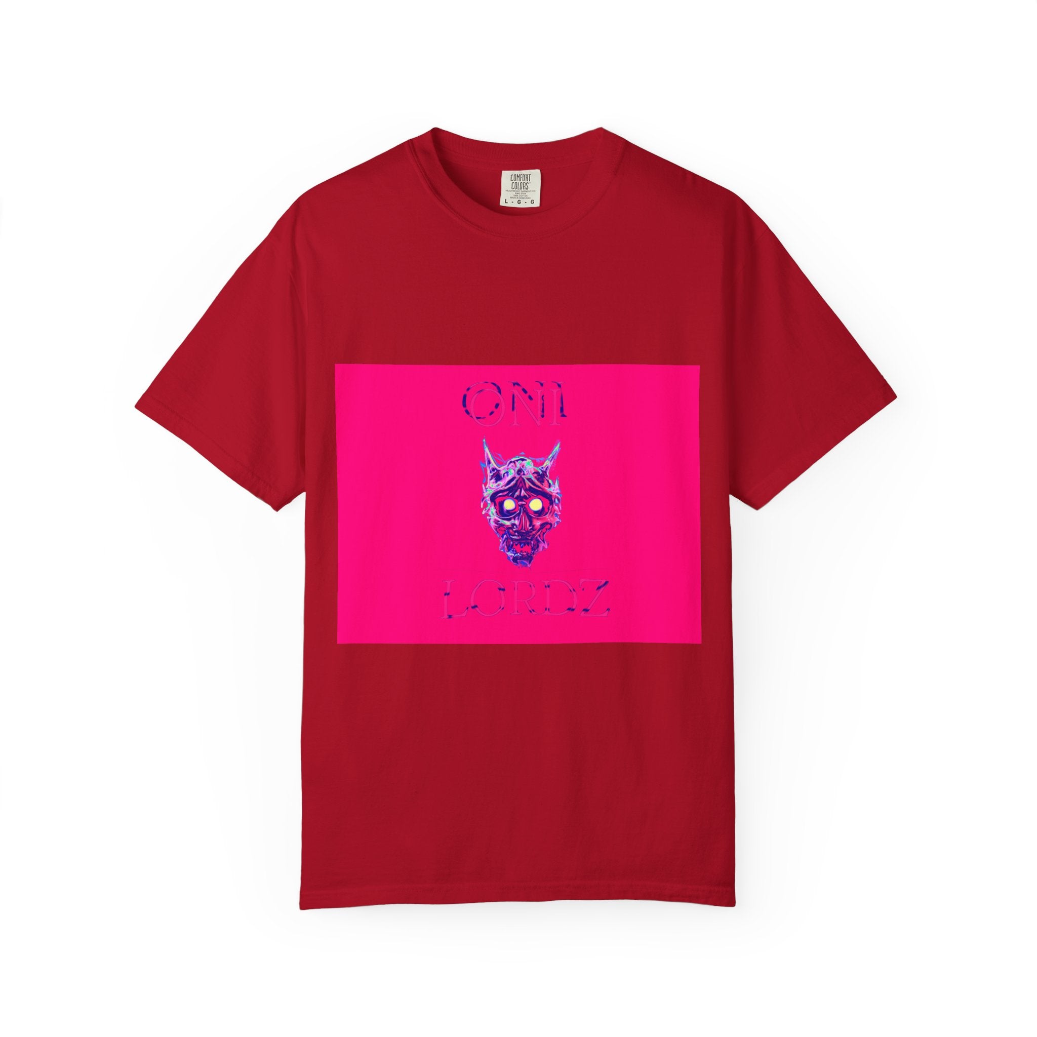 Oni Demon Skull T-Shirt (Simple)— Neon Japanese Mask Graphic Tee