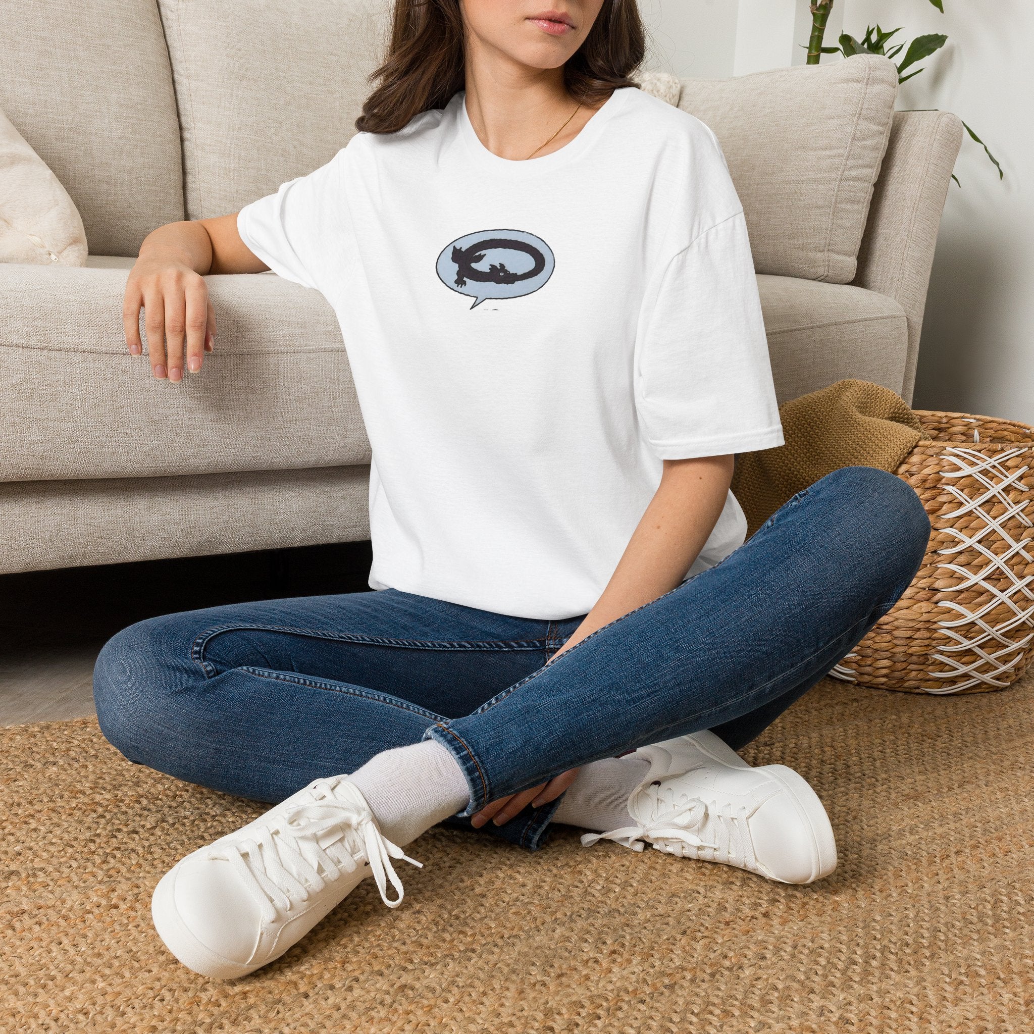Funny ouroboros T‑Shirt — Cute Amphibian Graphic Tee