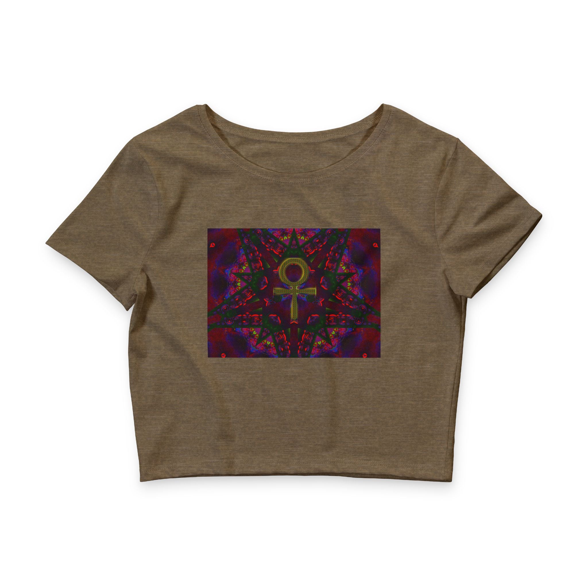 Women’s Venus Tee — Ankh Mystic Graphic Crop Top