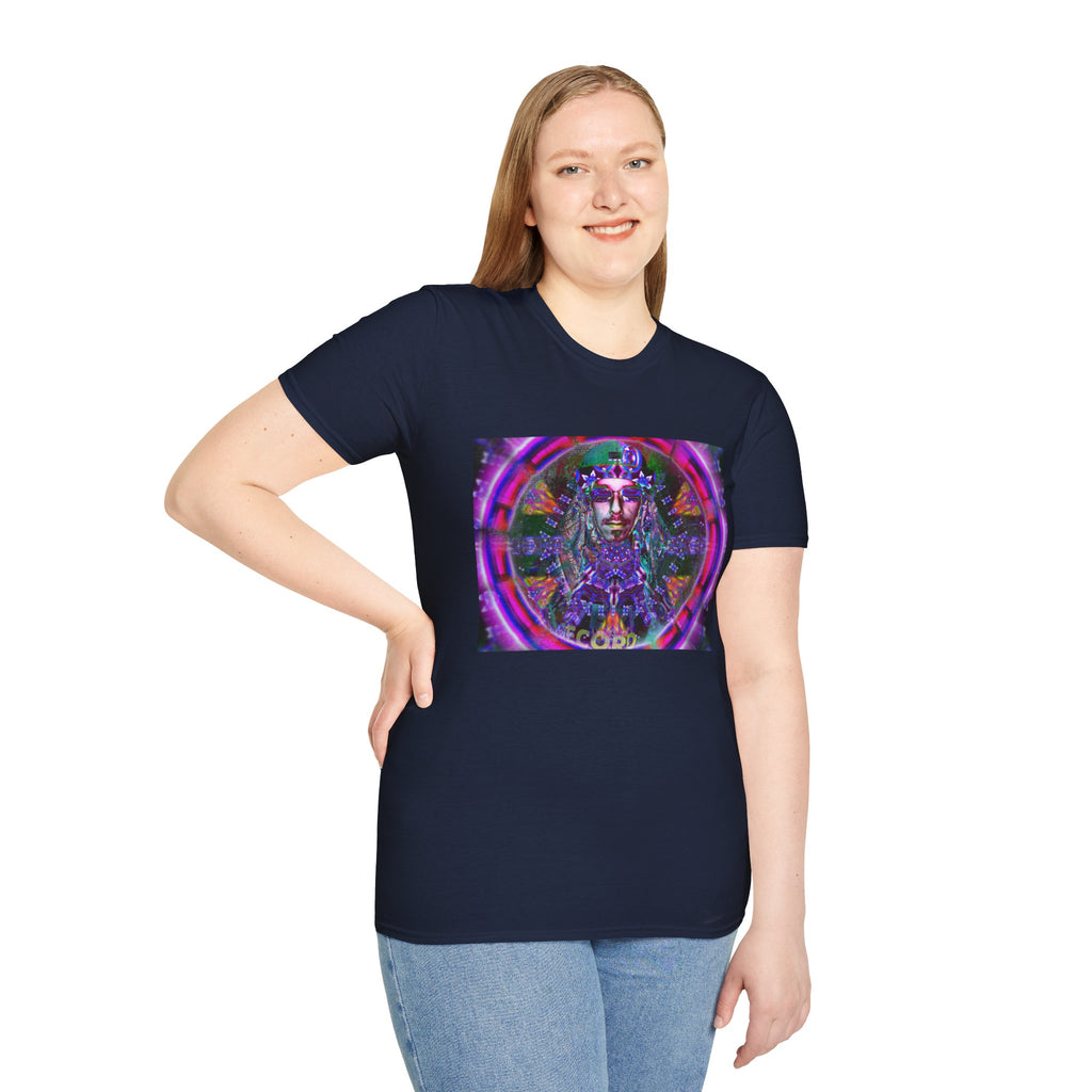 Pirate Portal T-Shirt — Cosmic Mandala Face Design
