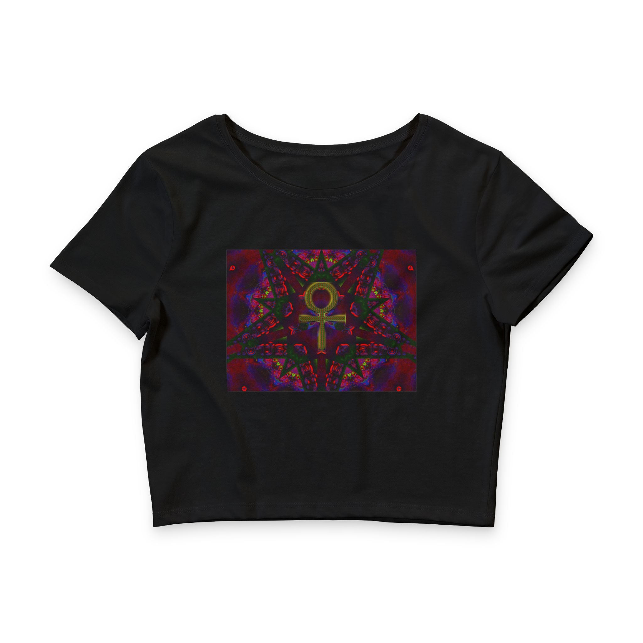 Women’s Venus Tee — Ankh Mystic Graphic Crop Top