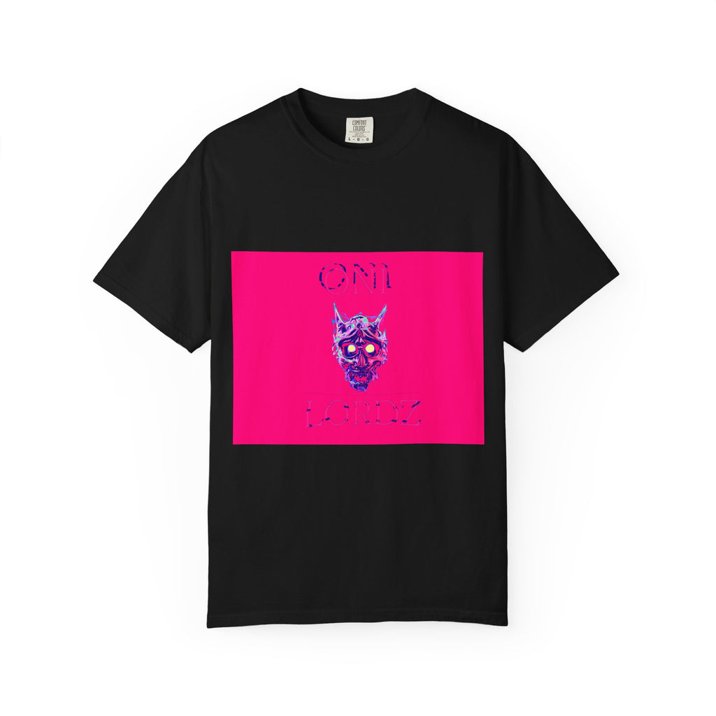 Oni Demon Skull T-Shirt (Simple)— Neon Japanese Mask Graphic Tee