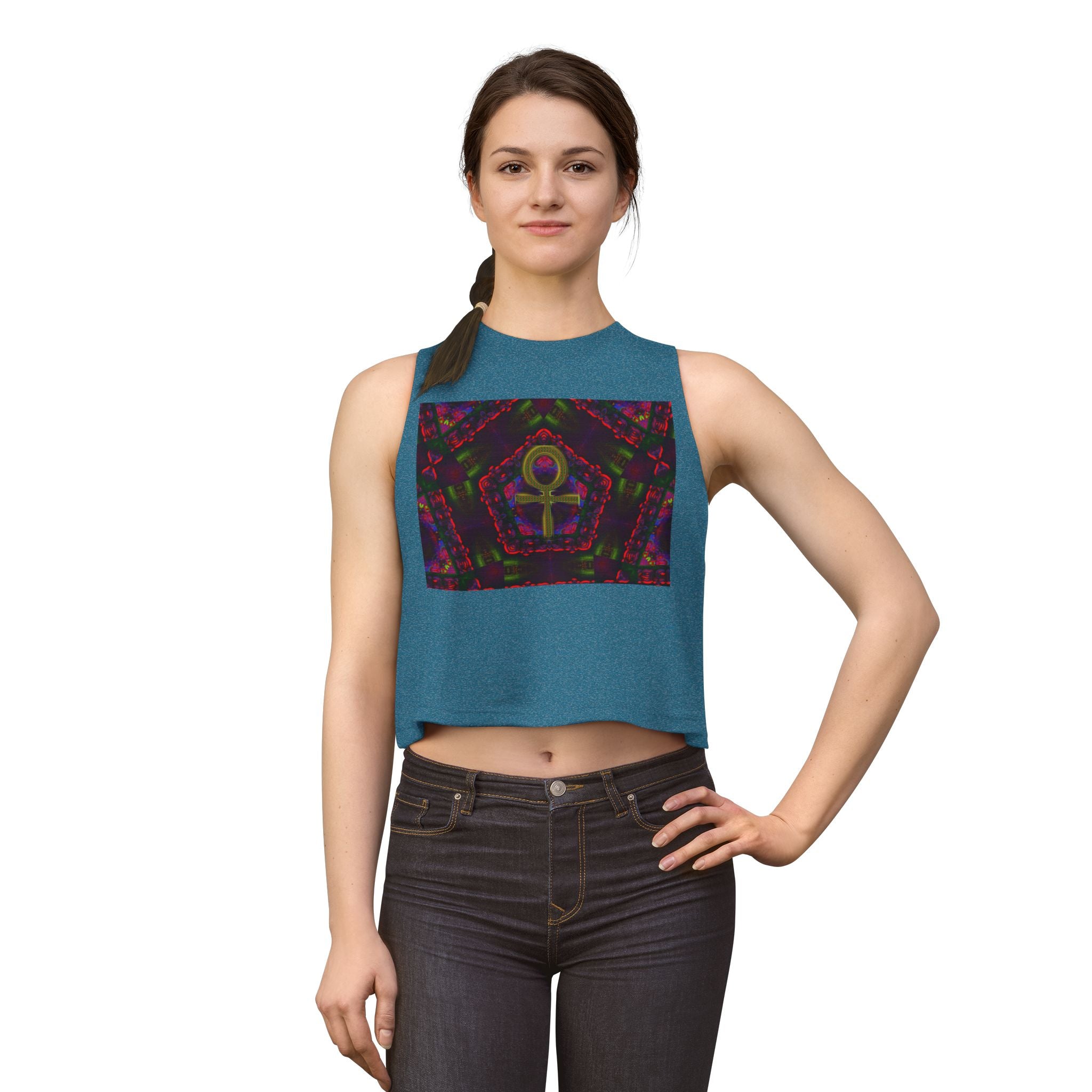 Womans Venus Crop Top (ver2)— Women's Spiritual Symbol Graphic Tank
