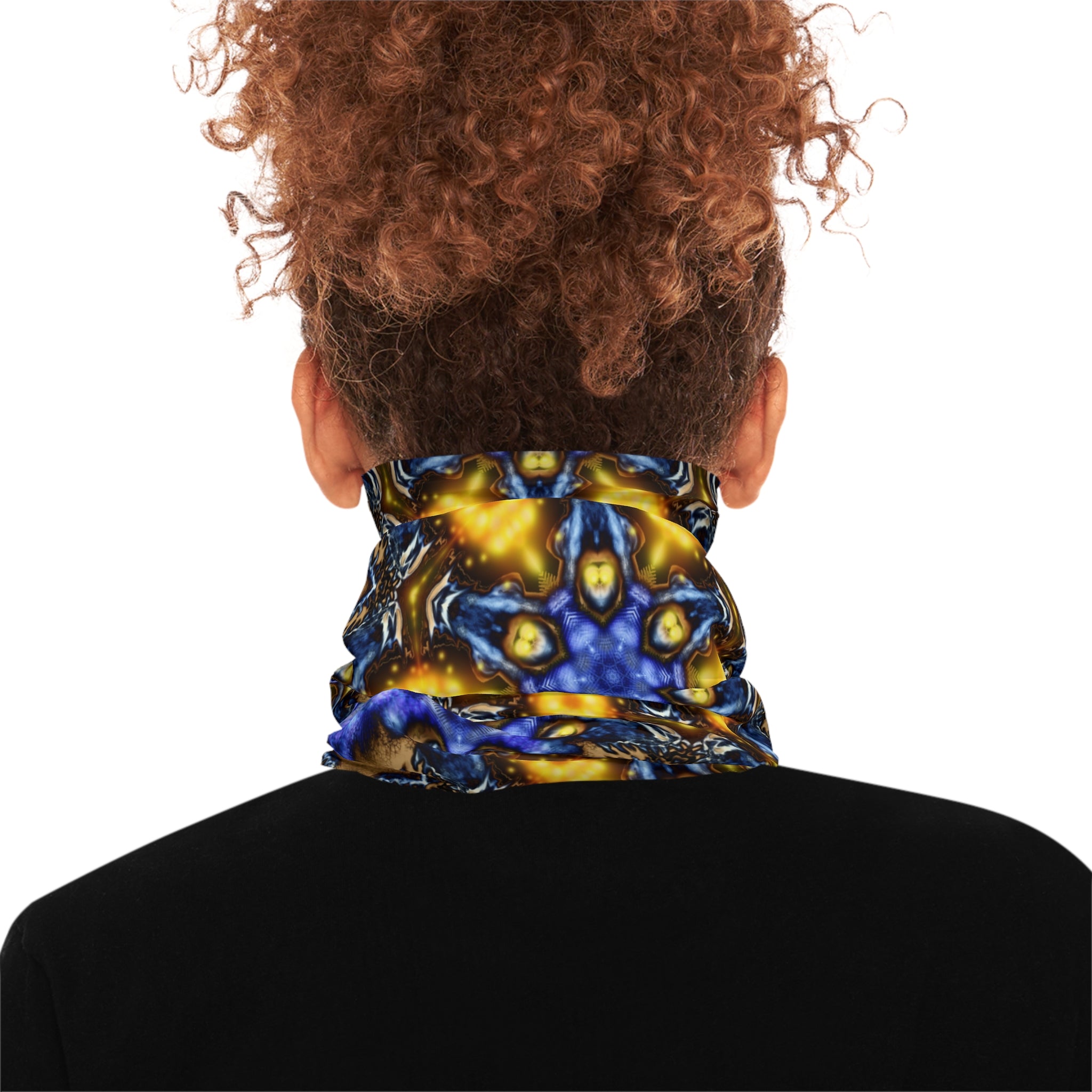 Dragon Eyes Neck Gaiter — Vibrant Geometric Face & Neck Tube