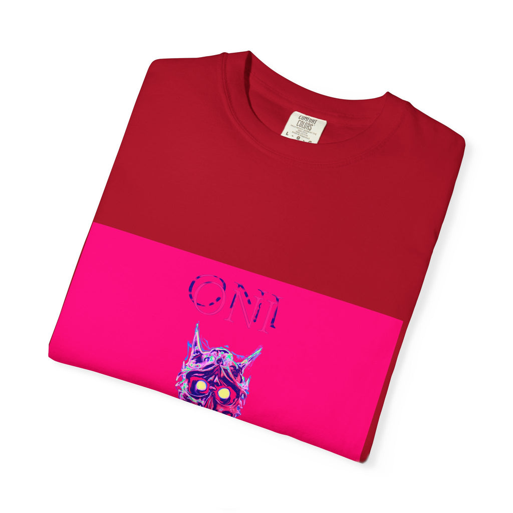 Oni Demon Skull T-Shirt (Simple)— Neon Japanese Mask Graphic Tee