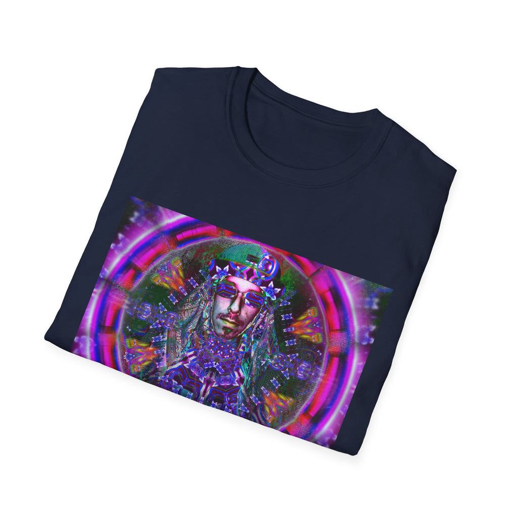 Pirate Portal T-Shirt — Cosmic Mandala Face Design