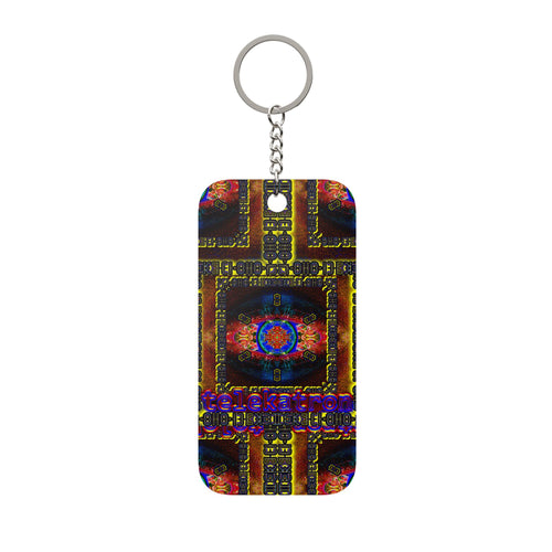 Cryptoeye Double-Sided Keychain Charm — Colorful Kaleidoscope Design