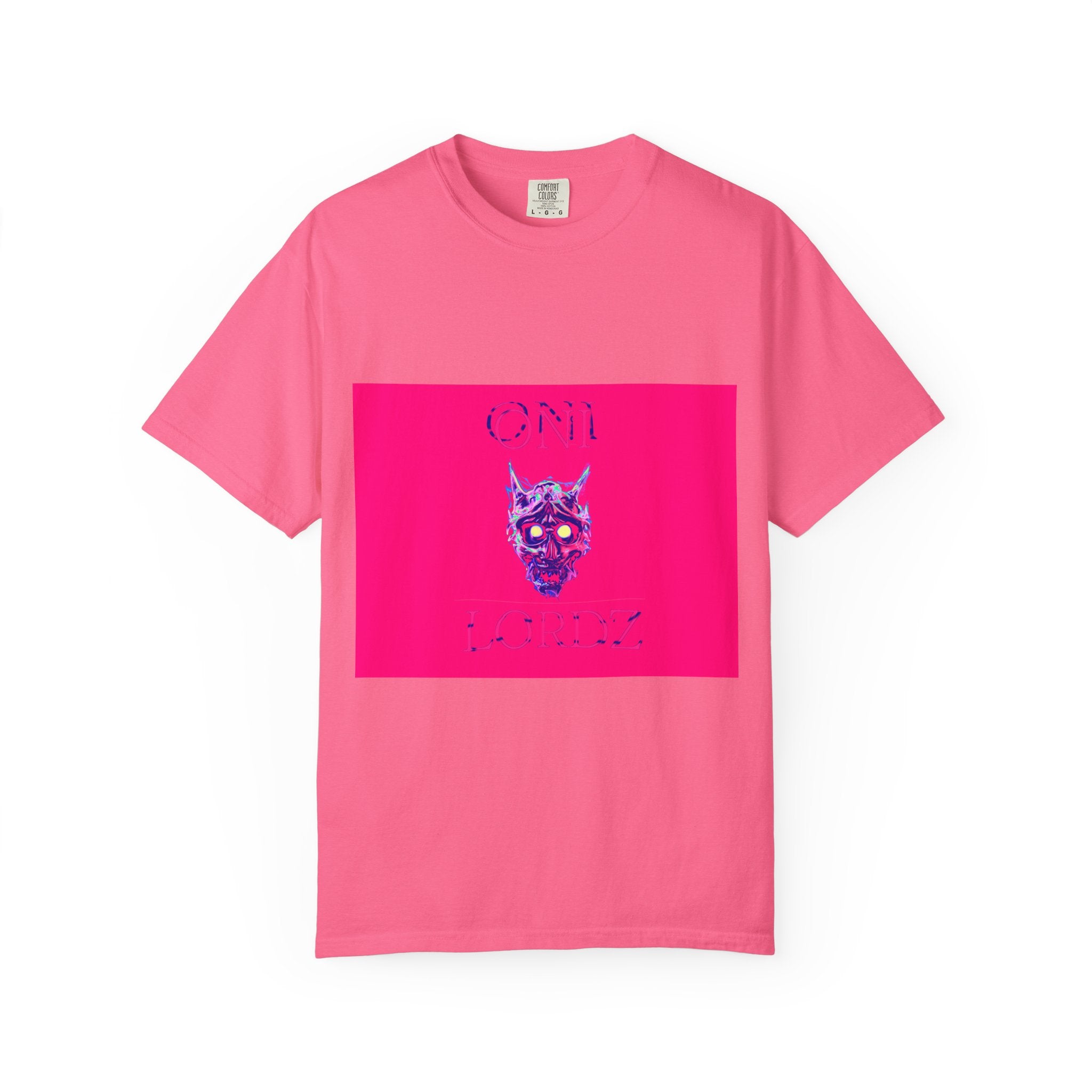 Oni Demon Skull T-Shirt (Simple)— Neon Japanese Mask Graphic Tee