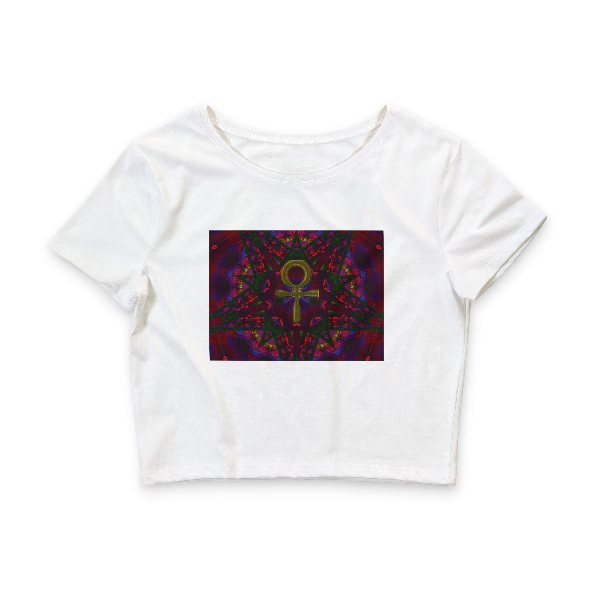 Women’s Venus Tee — Ankh Mystic Graphic Crop Top