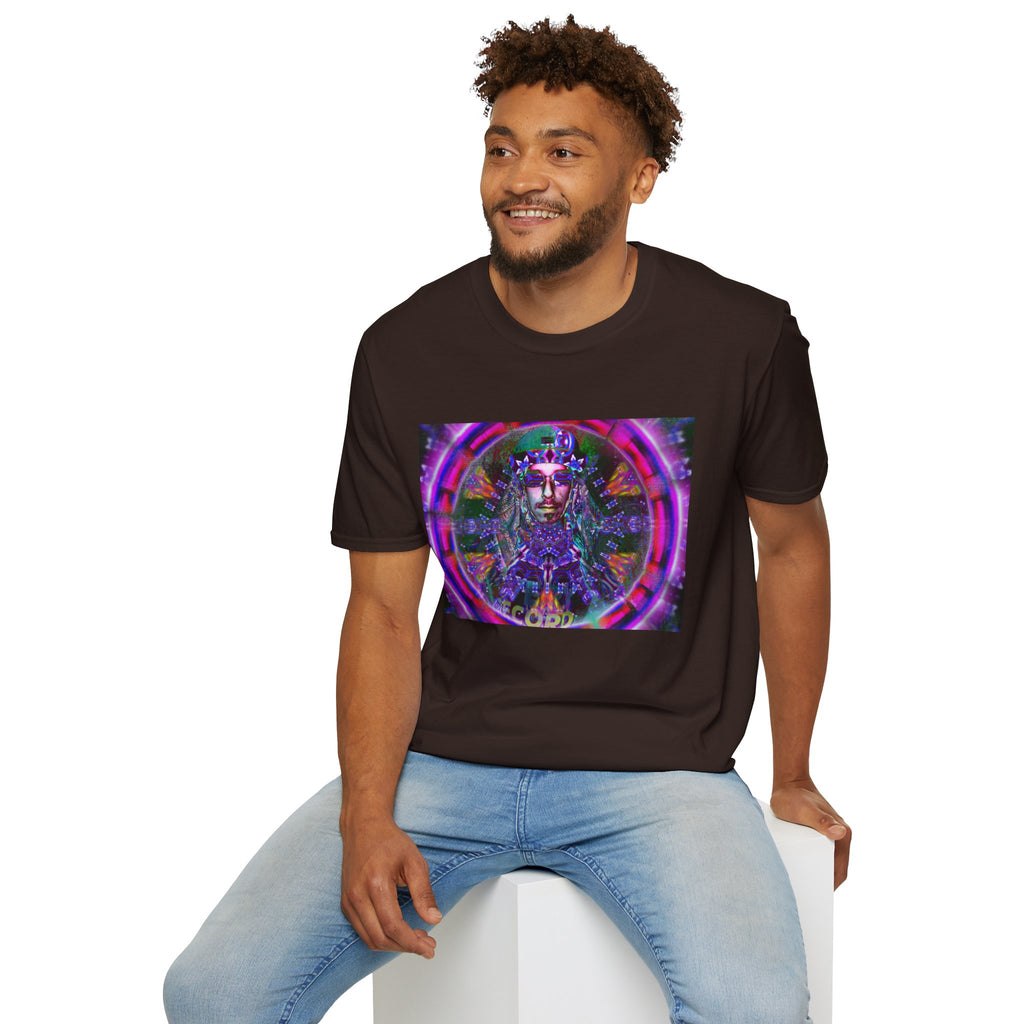 Pirate Portal T-Shirt — Cosmic Mandala Face Design