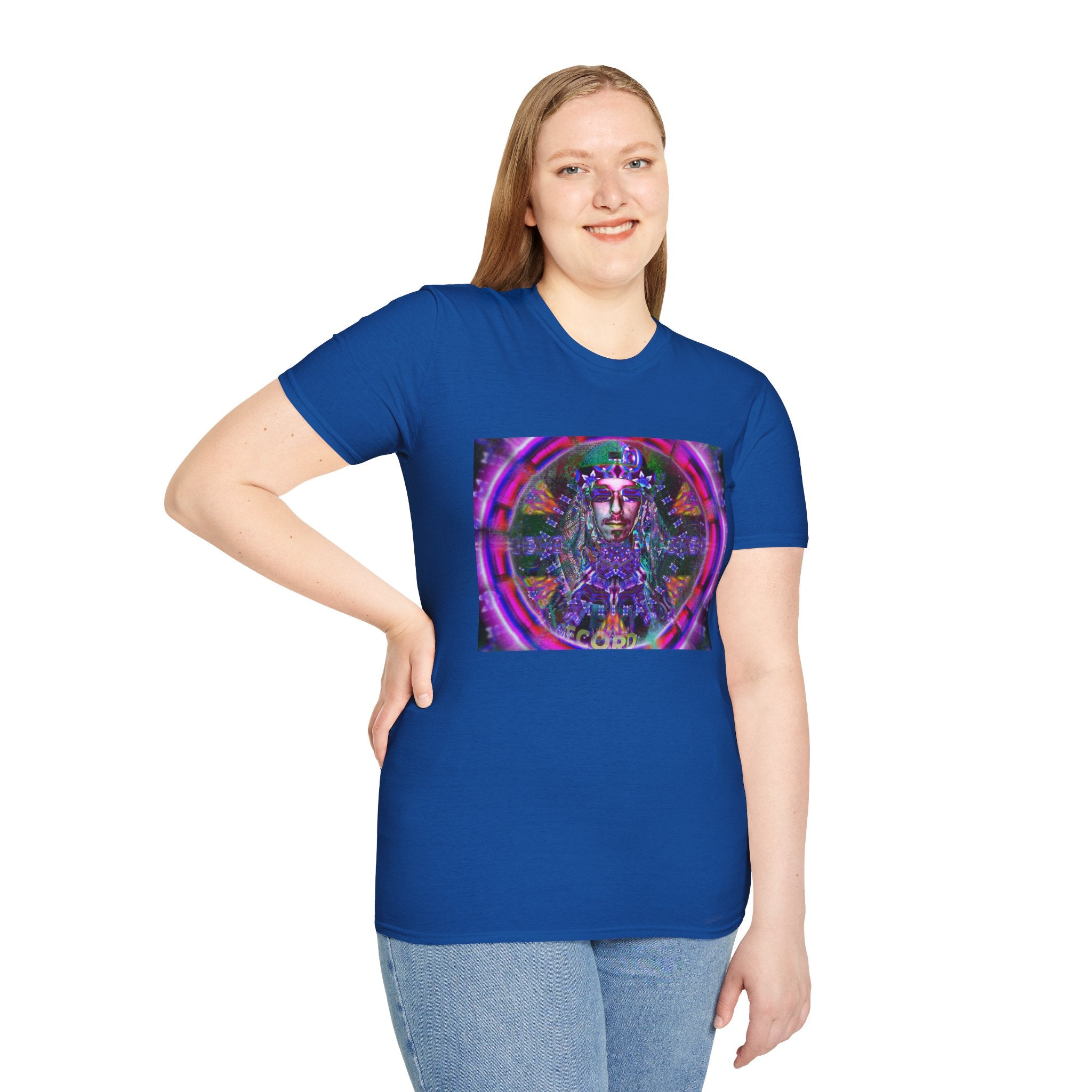 Pirate Portal T-Shirt — Cosmic Mandala Face Design