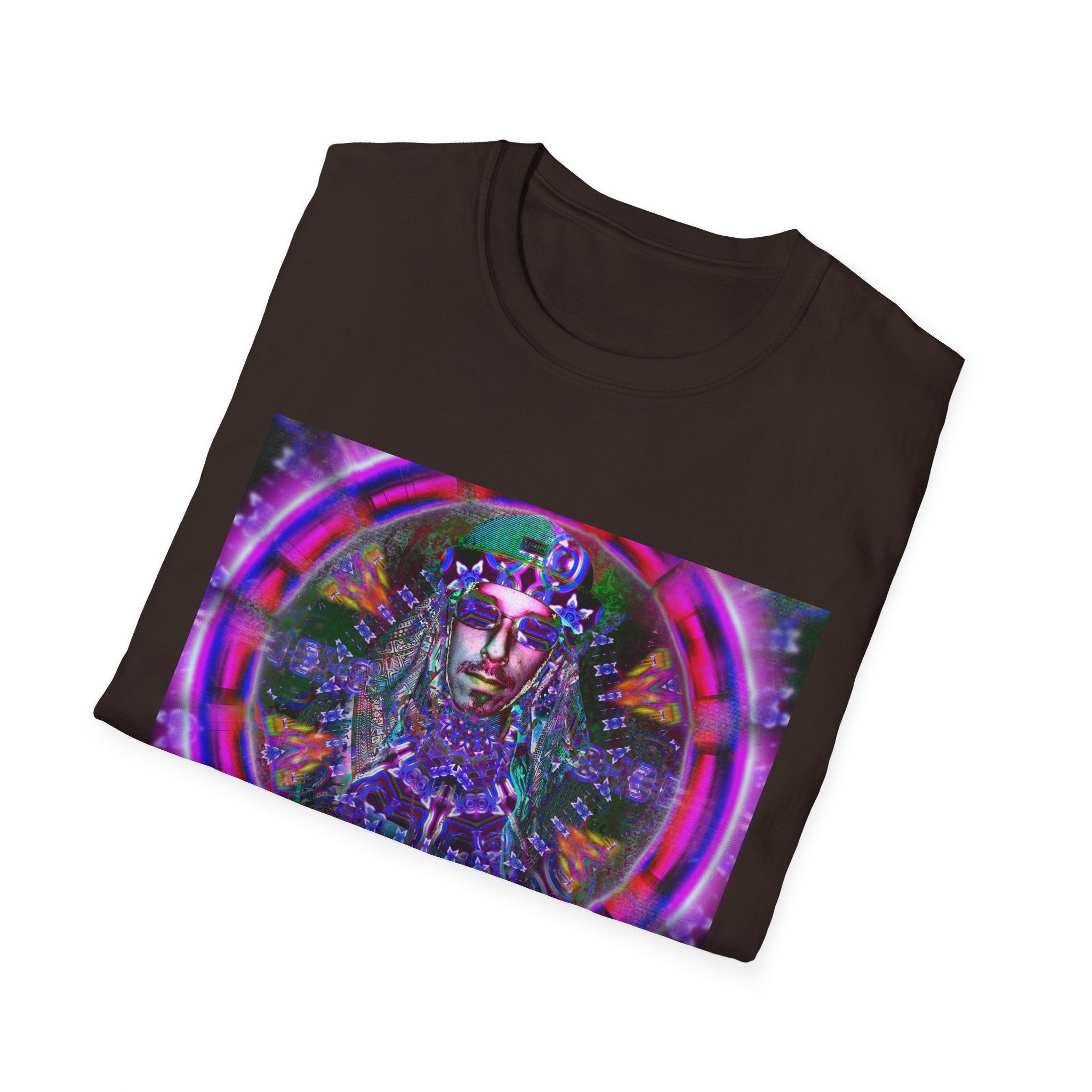 Pirate Portal T-Shirt — Cosmic Mandala Face Design