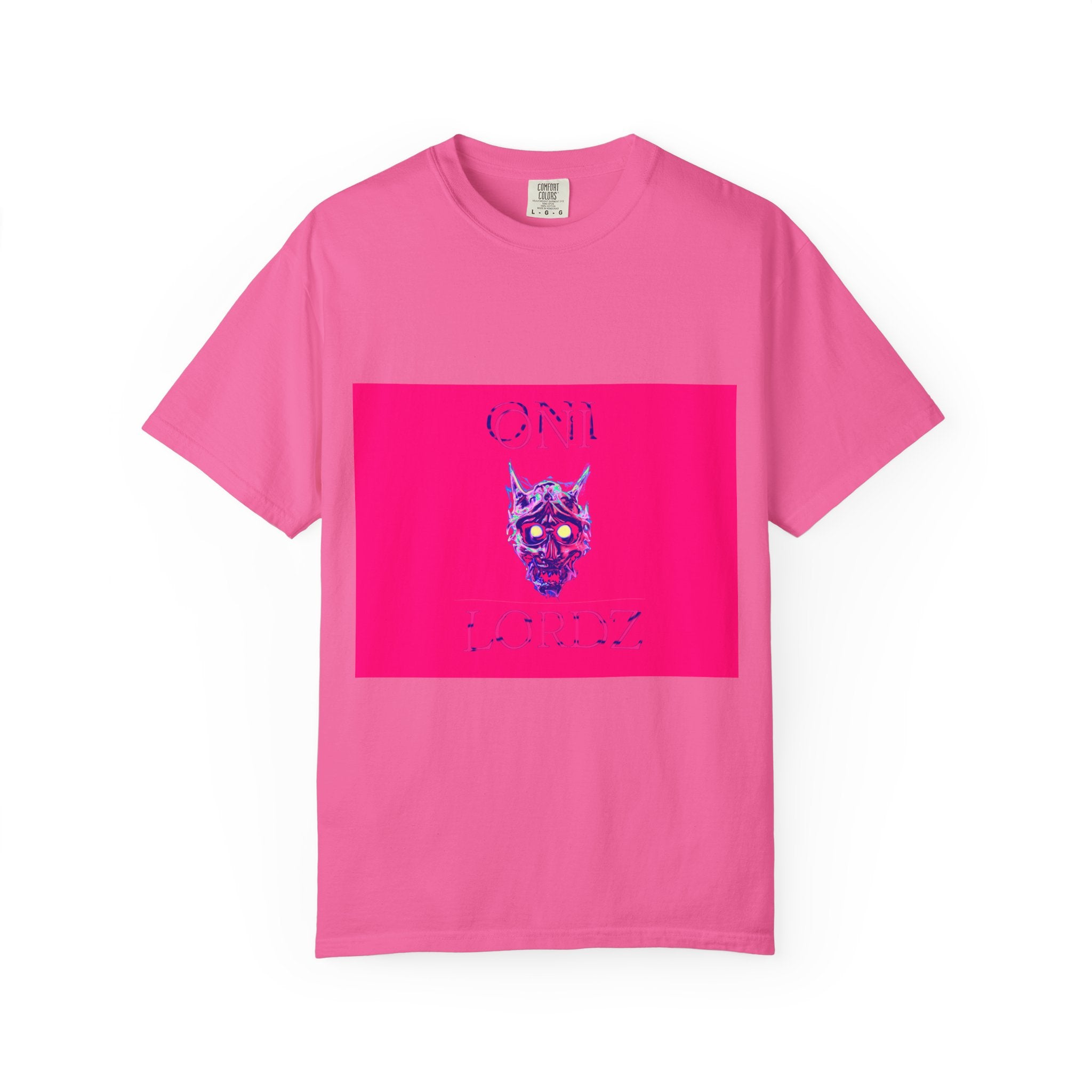 Oni Demon Skull T-Shirt (Simple)— Neon Japanese Mask Graphic Tee